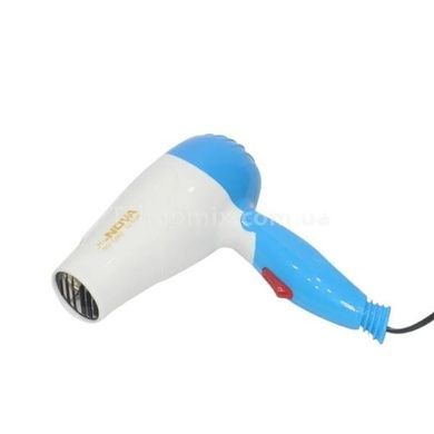 Фен дорожный компактный Nova NV-1290 Белый с голубым