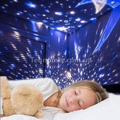 Ночник проектор зіркове небо обертається UFO Star Master Dream Рожевий