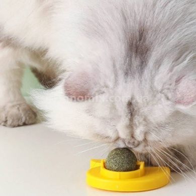 Кулька з котячою м'ятою на липучці Каченя Pet toy LY-757 Жовта