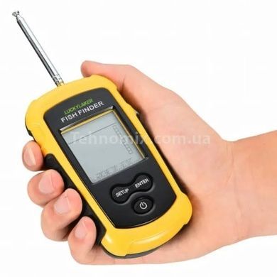 Эхолот портативный с автоизмерением глубины и плотности дна Fish Finder Желтый