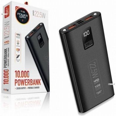 Повербанк Power Way TX12 10000 mAh Чорний