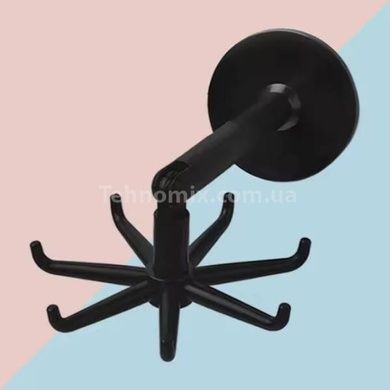 Крючок 7в1 кухонный многофункциональный настенный вращающийся LY-440 Черный