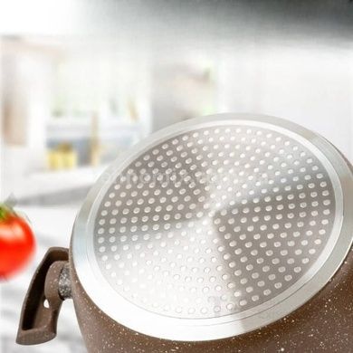 Набор посуды с крышками с антипригарным покрытием 9 предметов Тор Kitchen ТК00098 Коричневый