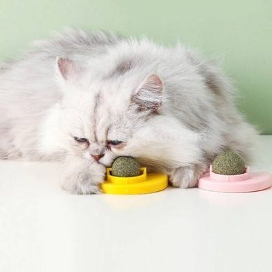 Кулька з котячою м'ятою на липучці Каченя Pet toy LY-757 Жовта
