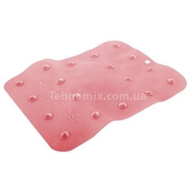 Килимок для душу нековзний із щіткою для стоп Massage foot квадратний рожевий