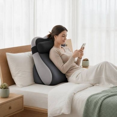 Подушка для изголовья с поддержкой шеи и спины RD-9107 56*44*30см Серая