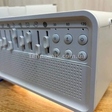 Зволожувач повітря зі звуками природи, шумом моря та аромадифузором Білий