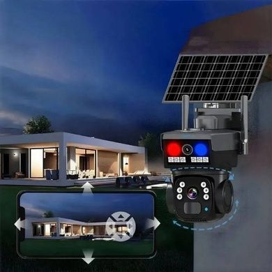 Камера видеонаблюдения с солнечной панелью lens camera AND LD010-4G Черная
