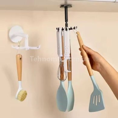 Крючок 7в1 кухонный многофункциональный настенный вращающийся LY-440 Черный