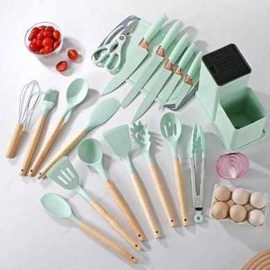 Набір кухонного приладдя 19 предметів Kitchenware Set Зелений