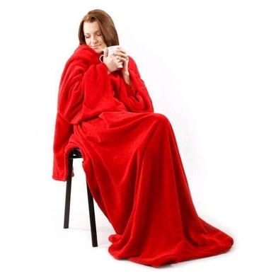 Плед з рукавами Snuggie червоний