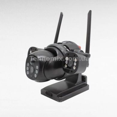 Камера видеонаблюдения уличная с солнечной панелью Wi-Fi IP66 4G 12mp JE-190-2 Черная