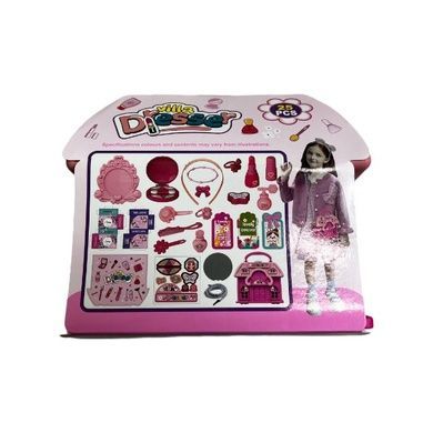 Детский косметический набор сумка для макияжа с зеркалом Kids Pretend Toy Bag Розовый