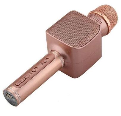 Бездротовий Bluetooth мікрофон для караоке YS-68 Рожеве золото