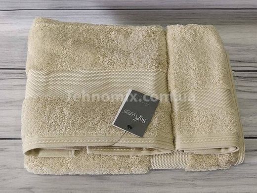 Полотенца Soft cotton Deluxe bej Махра набор 3шт