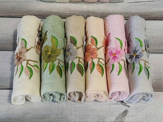 Рушники кухонні Mame Flowers 30х50см Махра набір 6шт