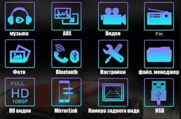 Автомагнітола 2DIN 7018 + GPS