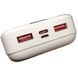 Power bank на два виходи з дисплеєм із швидкою зарядкою 20000 mAh INKAX PBQ-07 Білий