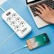 Мережевий фільтр подовжувач 3м, LED, 6-220V, 4-USB, 1-PD Type-C D6 Білий