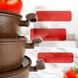 Набор посуды с крышками с антипригарным покрытием 9 предметов Тор Kitchen ТК00098 Коричневый