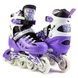 Ролики дитячі розсувні з повним комплектом захисту 34-37 Scale Sports Violet Фіолетові