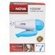 Фен дорожный компактный Nova NV-1290 Белый с голубым
