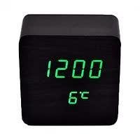 Годинник VST настільні електронні з будильником і термометром Зелена підсвітка