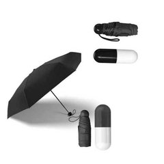 Міні-парасолька кишенькова в капсулі Чорний