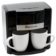 Кофеварка капельная Domotec MS-0708, 2 чашки, 500Вт Черная