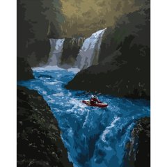 Картина по номерам Strateg ПРЕМИУМ Купание в горной реке размером 40х50 см (GS290)
