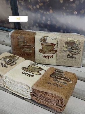 Рушники кухонні Mame Kofe 30х50см Махра набір 6шт ПВХ упаковка