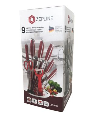 Набор ножей Zepline ZP-027 Красный