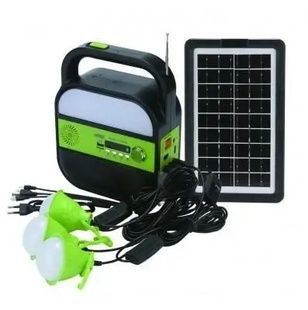 Портативна сонячна автономна система з ліхтарем та радіо + Powerbank Solar Light DT-9018