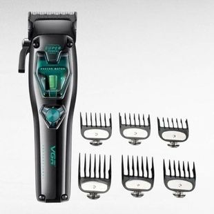 Машинка для стрижки зі змінними накладками VGR V-668 Чорна із зеленим