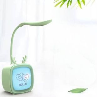 Лампа дитяча акумуляторна настільна з RGB підсвічуванням Hello Зелена