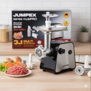 Мясорубка со сменными насадками для соков и колбас 3в1 3000Вт Jumpex series multi EN-001 Серая