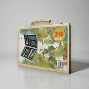 Набір для дитячої творчості 70 предметів Art Set У дерев'яній валізці