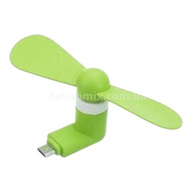 Mini вентилятор для телефону та Power Bank Зелений