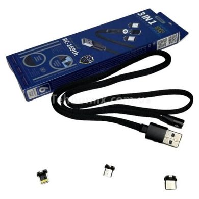 Магнітний кабель Remax 3 в 1 USB - microUSB / Lightning / Type-C