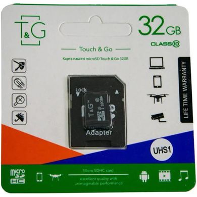 Карти пам'яті microSD Touch&Go 32 Гб з адаптером