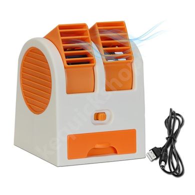 Настільний міні кондиціонер Conditioning Air Cooler USB помаранчевий