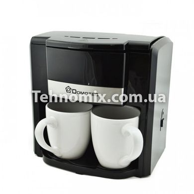 Кофеварка капельная Domotec MS-0708 на 2 чашки 500Вт Черная