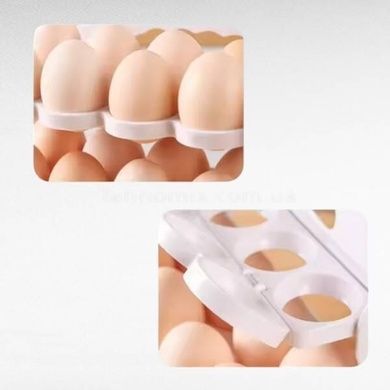 Лоток для яиц трехуровневый складной пластиковый Egg holder 1225 Белый