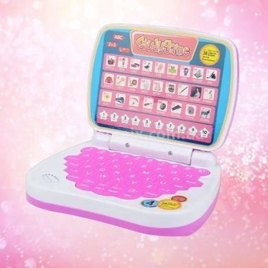 Детский ноутбук AH-802Y для изучения английского языка StudyGame Розовый