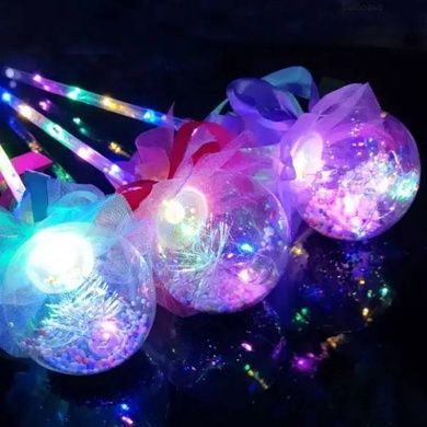 Шарик на палочке аксессуар на вечеринку Glow Sticks For Fairies Красная ленточка