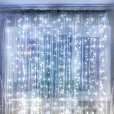 Гірлянда лінійна внутрішня Водоспад Нитка 240LED 4514 AND 39-5 Прозорий провід, холодне і теплое