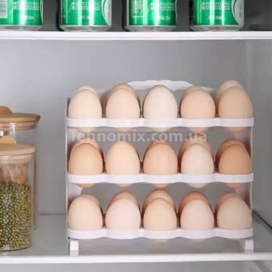 Лоток для яиц трехуровневый складной пластиковый Egg holder 1225 Белый