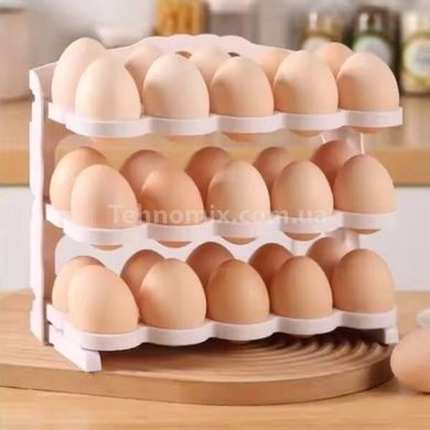 Лоток для яиц трехуровневый складной пластиковый Egg holder 1225 Белый