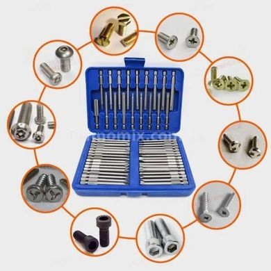 Набор бит магнитных 50шт в чемодане SOCKET SET ES-50 Голубой