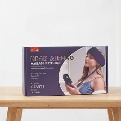 Масажер для голови компресійний розслаблюючий від головного болю Head Airbag Синій